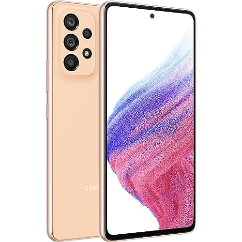 Image of Samsung Galaxy A53 5G Mobile Phone SIM Free Android Smartphone 128 GB Peach