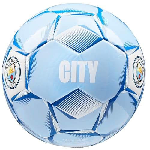 Image of MANCHESTER CITY F.C. Football Soccer Ball for Adults Teenagers Kids Training Football Size 3, 4 or 5 Man City Merchandise (Light Blue, Size 3)