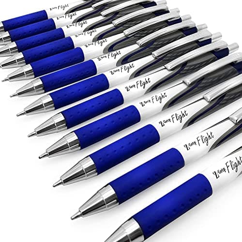 Image of Zebra Classic Z-Grip Flight Ballpoint Pens - 1.2mm - Blue Ink - Pack of 10