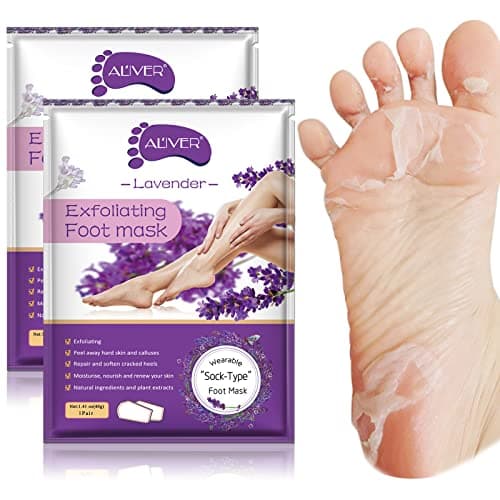 Image of IDUCEN Foot Peel Mask 2 Pack, Callus Remover & Exfoliating Foot Mask for Men & Women, Baby Soft Smooth Touch Feet - Lavender
