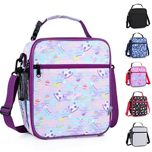 Image of hombrima Kids Insulated Lunch Box Bag, Thermal Picnic Cool Bags with Adjustable Strap for Adults Children Women Men Boys Girls School Work (Panda)