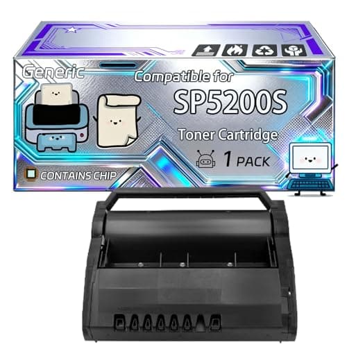Image of SP5200S Toner Cartridge Compatible for Ricoh SP5200S SP5210SF SP5210SR Printers, With Chip, 25000 Pages, Vibrant Colours (1 Pack Black)