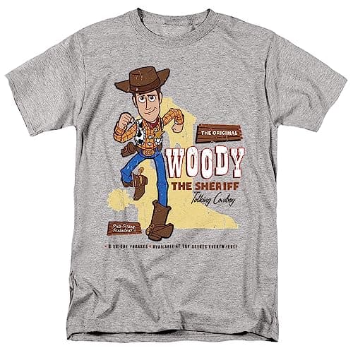 Image of Disney Toy Story Original Woody Unisex T Shirt, Grey Heather, Medium