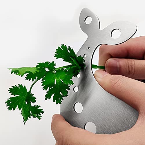 Image of Stainless Steel Leaf Herb Stripper, Tool for Removing Leaves from Kale, Rosemary, Basil, Thyme, Parsley