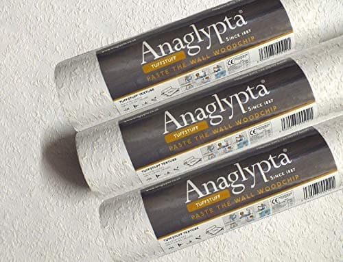 Image of YoL 3 X Tuff Stuff Woodchip Wallpaper White Paintable Medium Grade Paste Wall from YöL