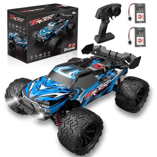 Image of BORSTOYPRO 1:16 Fast RC Car, 40KM/H High Speed Remote Control Truck for Adult, 4WD Remote Monster Truck Vehicle 4X4 Off-Road RC Cars with Two Batteries for Boys Adults Age 8+