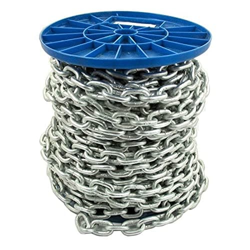 Image of 5mm Strong Galvanized Heavy Duty Steel Chain Galvanised Welded Short Link (Length: 10m)