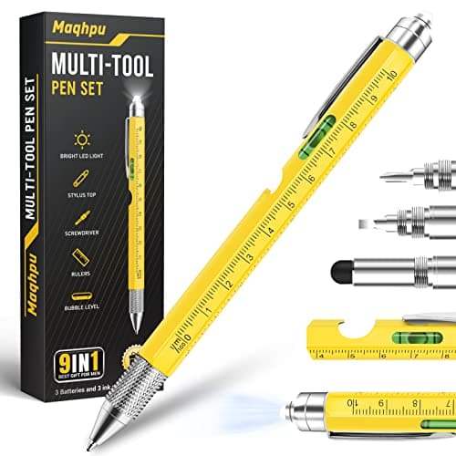 Image of Maqhpu Father s Day Gifts, Gifts for Men Dad Gifts, 9 in 1 Multi Tool Pen, Father s Day Gifts from Daughter/Son, Mens Gifts Gadgets for Men, Stocking Fillers