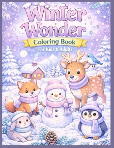 Image of winter wonder coloring book: A Cozy Winter Coloring Book for Kids & Adults