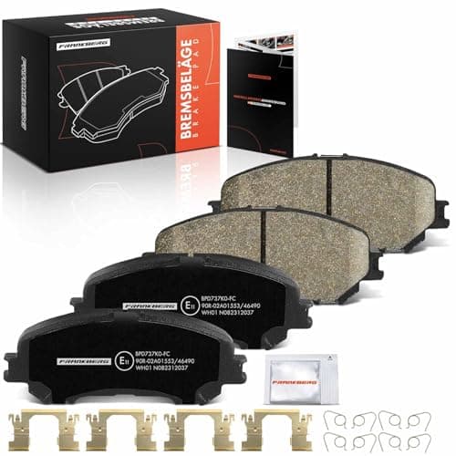 Image of Frankberg Brake Pad Set incl. 4x Pads Front Compatible with Qashqai II SUV J11 J11 KadYesr HA HL X-Trail T32 T32R T32RR Replace# D10604EA0A,410604EA0A