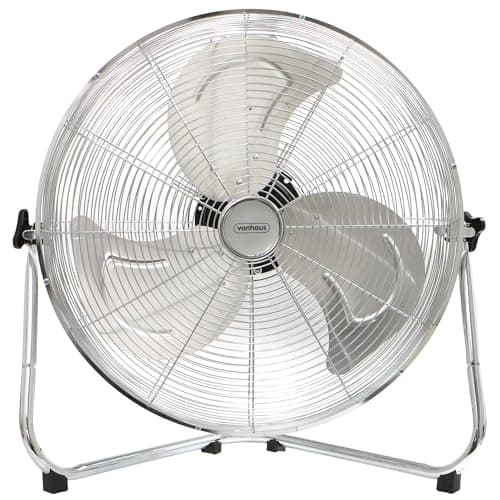 Image of VonHaus Floor Fan 20" – 3 Speeds, Stand Included, 180° Tilt, Portable, Quiet Operation, 3 Blades, 1.5m Cable – Cooling Fan for Home, Office, Living Room, Bedroom, Garage, Workshop, Gym