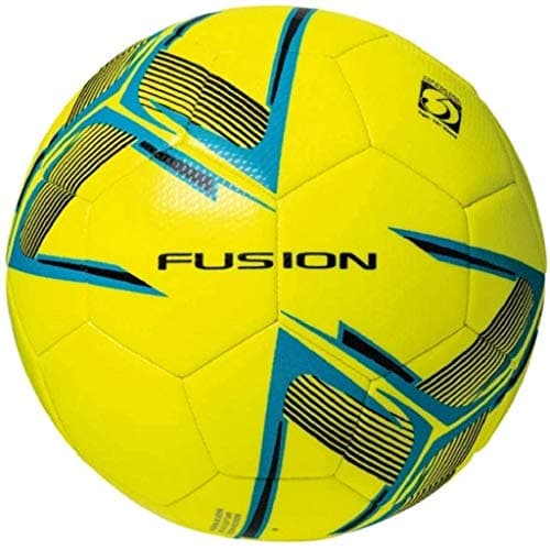 Image of Precision Unisex-Youth Fusion IMS Training Football, Fluo Yellow/Blue/Black, Size 3
