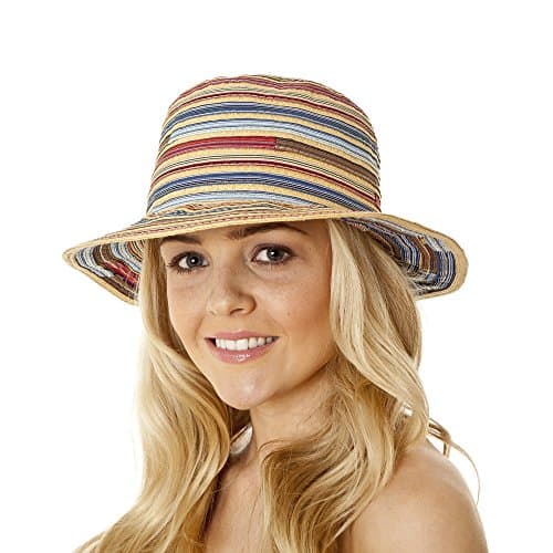 Image of i-Smalls New Season for 2015 Ladies Narrow Brim Ribbon Braid Fashion Sun Hat (Multi)