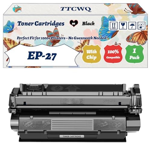 Image of Compatible for Canon EP-27 Toner Cartridges Work for Canon EP27 i-SENSYS MF5700 MF3110 LaserBase MF3220 MF3240 Printers (1 Pack Black)