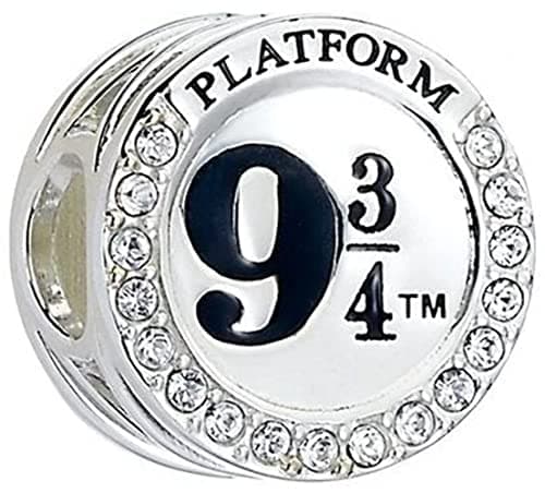 Image of Official Harry Potter Sterling Silver Bracelet with 9 3/4 Charm Embellished with Swarovski® Crystals by The Carat Shop