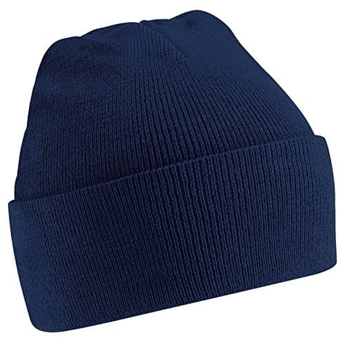 Image of New Beechfield Childrens Kids Winter Knitted Beanie Hat French Navy One Size