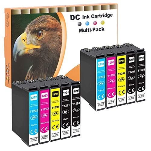 Image of D&C Compatible Ink Cartridge Replacement for Epson 129XL T1292 T1293 T1294 for Epson Workforce WF-3520 WF-3540 WF-7525 WF-7515 Stylus SX235W SX425W SX435W SX445W SX535WD BX630FW (10-Pack)