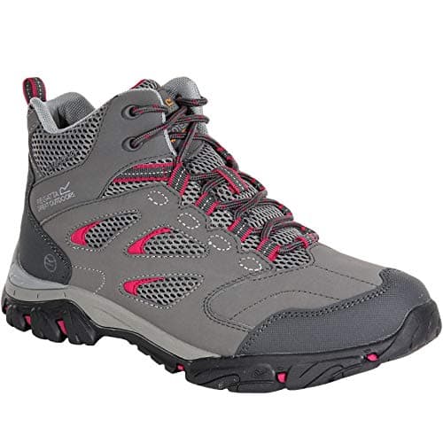 Image of Regatta Women's Holcombe Iep Mid High Rise Hiking Boots, Grey, 5 UK