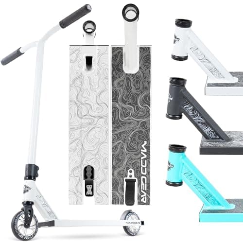 Image of Pro Stunt Scooter for Kids and Teens Ages 8-12 – Lightweight Durable Trick Scooter for Skatepark and Street – Easy Assembly – Madd Gear MG4 (White/Black)