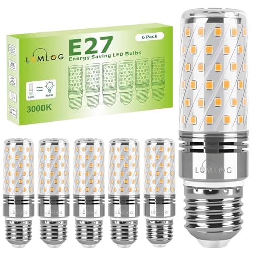 Image of Lumlog E27 LED Bulbs Warm White 10W 3000K, E27 Edison Screw Light Bulbs, 100W Incandescent Equivalent, 1700LM Non-Dimmable Corn Light for Home Lighting, 220-240V, Pack of 6[Energy Class C]