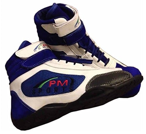 Image of Adult New Karting//Race/Rally/Track Boots with Synthetic Leather/Suede & Mash Panel (White Blue, UK 7 / EU 41)