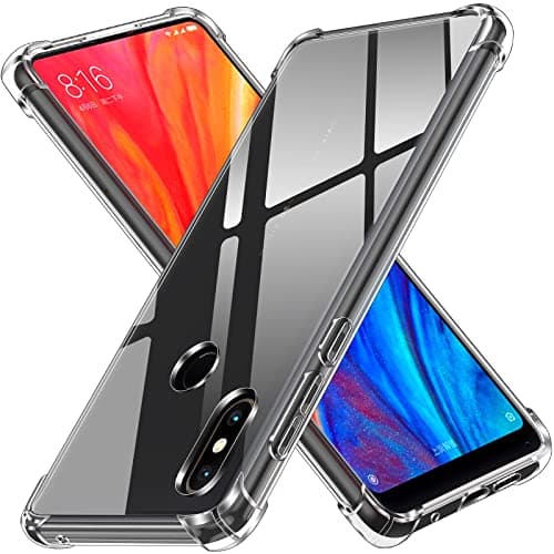 Image of ivoler Clear Silicone Case for Xiaomi Mi Mix 2S with Shockproof Protective Corners Thin Soft Transparent Protective Case Flexible TPU Transparent Mobile Phone Case Scratch-Resistant Cover