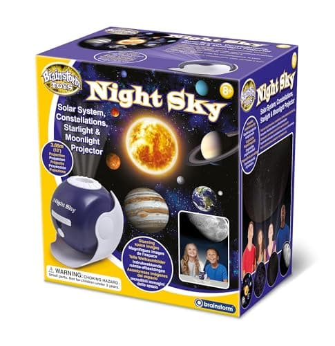 Image of Brainstorm Toys Night Sky – Solar System, Constellations, Starlight, and Moonlight Projector with 3.65m Projection, Educational Space Light for Kids’ Room
