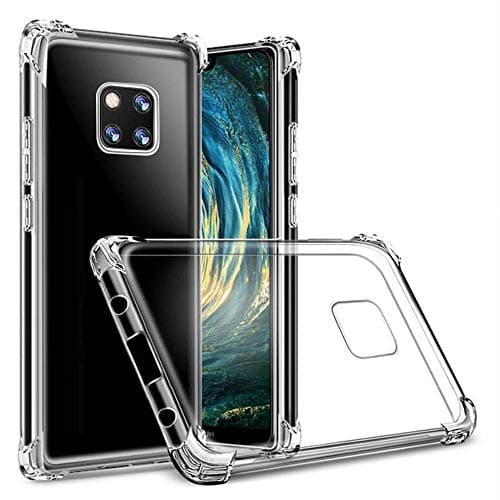 Image of Hually Compatible Huawei mate 20 pro Case, include Shock Absorption Hard case with 4 Corners Protection and Slim Simple Fully Protective Design Soft TPU Cover for HUAWEI mate 20 pro