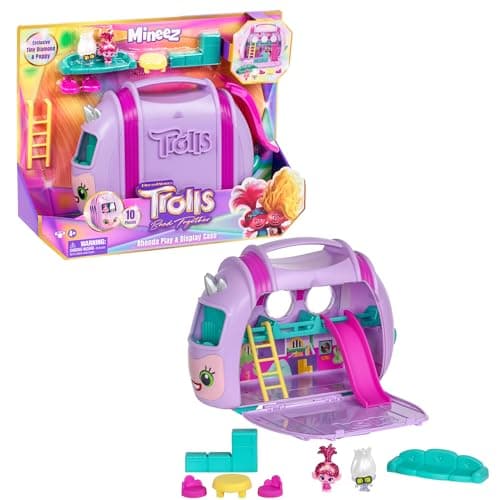 Image of Trolls DreamWorks Band Together Mineez 10 pc Rhonda Play & Display Case