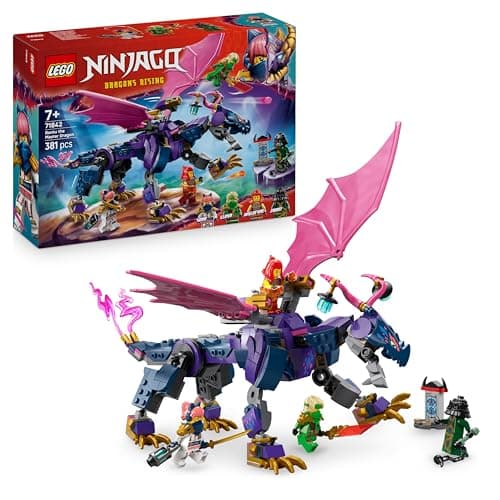 Image of LEGO NINJAGO Rontu the Master Dragon Toy - Posable Dragon Figure with Stud Shooters - incl. Lloyd, Sora & Wyldfyre Minifigures - Gift for 7+ Year Old Boys - 71842