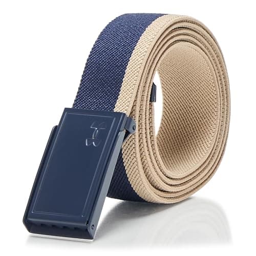 Image of Under Armour Women's Stretch Webbing Belt, (412) Midnight Navy / Khaki Base / Midnight Navy, One size