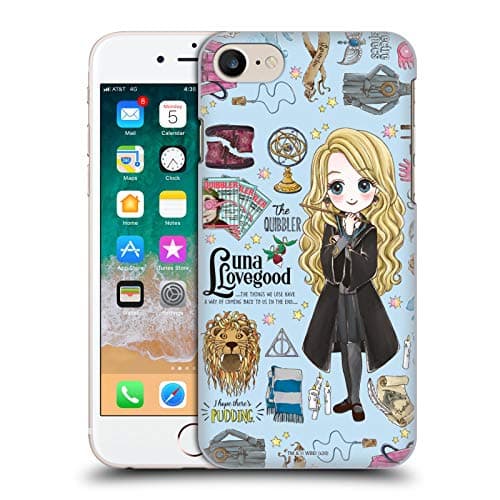 Image of Head Case Designs Officially Licensed Harry Potter Luna Pattern Deathly Hallows XXXVII Hard Back Case Compatible With Apple iPhone 7/8 / SE 2020 & 2022