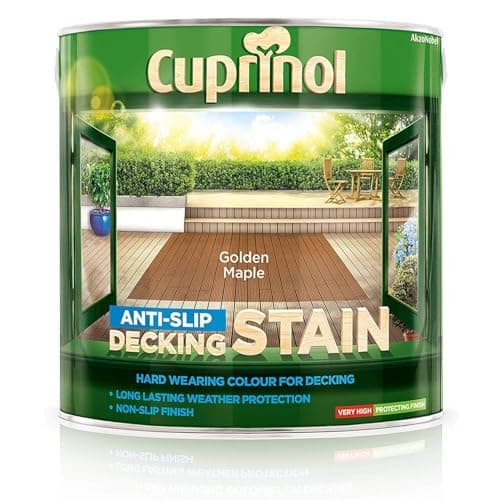 Image of Cuprinol 2.5 Litres anti slip Decking Stain - Golden Maple