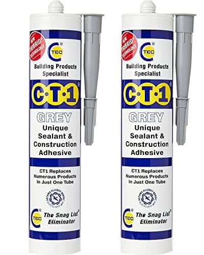 Image of CT1 - Building Sealant & Adhesive Snag Tube for Virtually Any Material (Grey Twin Pack)