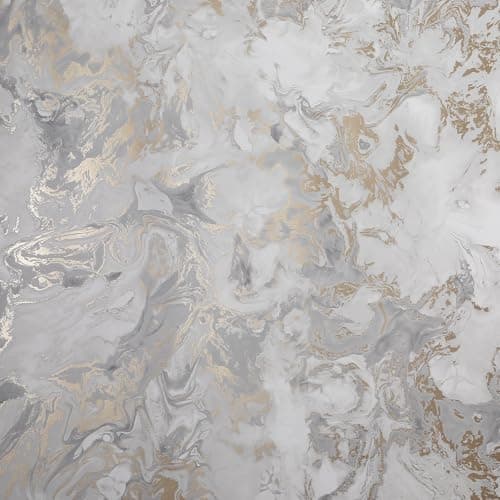 Image of Trafagala Beige Gold Marble Wallpaper for Living Room Bedroom Luxury Feature Glitter Metallic Marble Effect Cream White and Gold Wallpaper for Bedroom