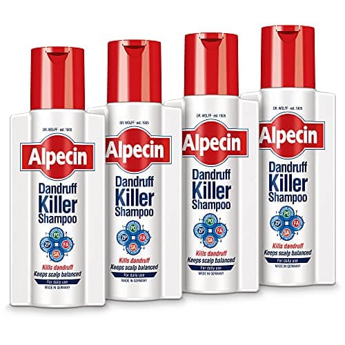 Image of Alpecin Dandruff Killer Shampoo 4x 250ml | Effectively Removes and Prevents Dandruff | Hair Care for Men Made in Germany