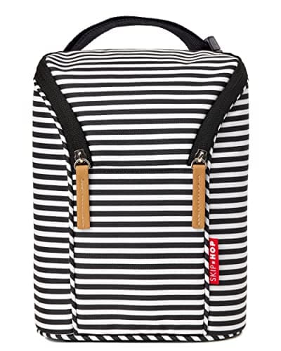 Image of Skip Hop Double Bottle Bag, Black/White