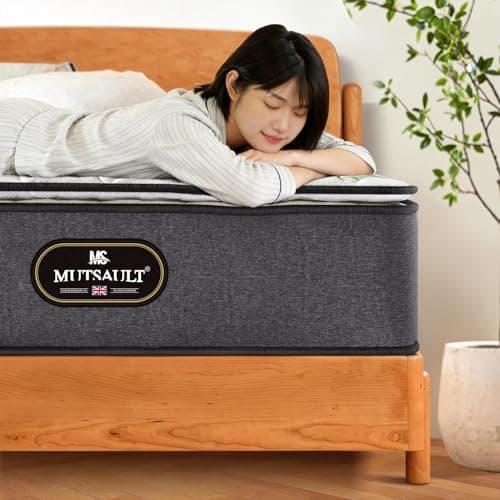Image of Orthopaedic King Size Mattress 5FT for Back Pain Relief, Luxe Pillow Top Hybrid 7-Zone Pocket Sprung Mattress with Cooling Gel Memory Foam & Breathable Bamboo Fibre Cover, Medium Firm, 27cm Deep