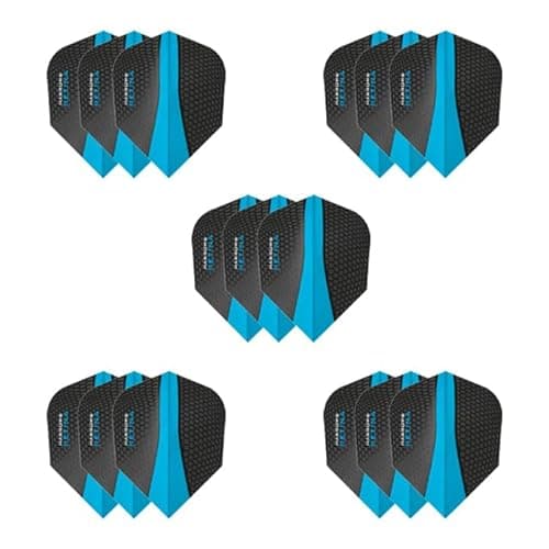 Image of Harrows Retina Dart Flights | 5 x sets Darts Flights (15 Flights Total) I 100 Micron Dart Flights I Premium Extra Strong Made in UK I Professional Darts Accessories I Blue Dart Flights