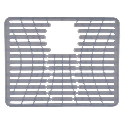 Image of OXO Good Grips Silicone Sink Mat, Large - Soft PVC-Free Cushion for Sink & Dish Protection, Heat-Resistant up to 218°C, Customisable Drain Opening, Elevated for Water Flow, Dishwasher Safe