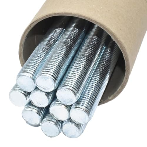 Image of Pack of 10, M6 x 1m (1000mm) Zinc Plated Threaded Rod/Bar