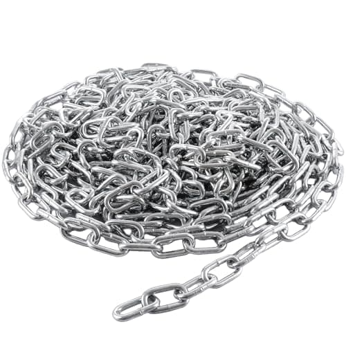Image of JMIATRY 10 Metres Length 304 Stainless Steel Chain, 5mm Heavy Duty Chain Link, Galvanized Steel Welded Links Chains Lift for Fence Gate, Garage Door, Swing Chaines and Bicycle Security Locks