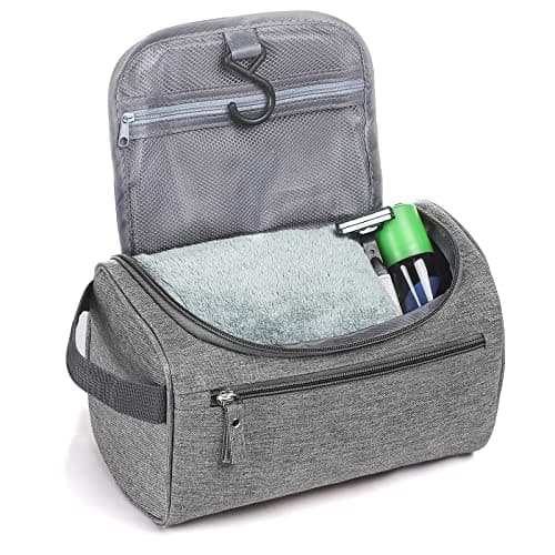 Image of Etercycle Hanging Wash Bag Travel Toiletry Bag Waterproof Bathroom Bag for Men and Women Travel Toiletry Makeup Organizer (Grey)