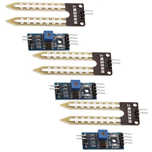 Image of AZDelivery 3 x Soil Moisture Sensor Hygrometer Humidity Detection Module Kit, Comparator Board F2F Jumper Cable 3.3V 5V Watering System compatible with Arduino Including E-Book!