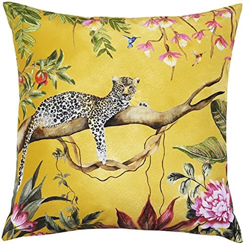 Image of furn. Leopard Outdoor Polyester Filled Cushion, Gold, 43 x 43cm