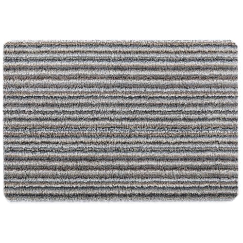Image of My Mat Plain Portland Stone Stripe Door Mat, Washable Doormat for Hallway, Kitchen, Front Door 50X75cm