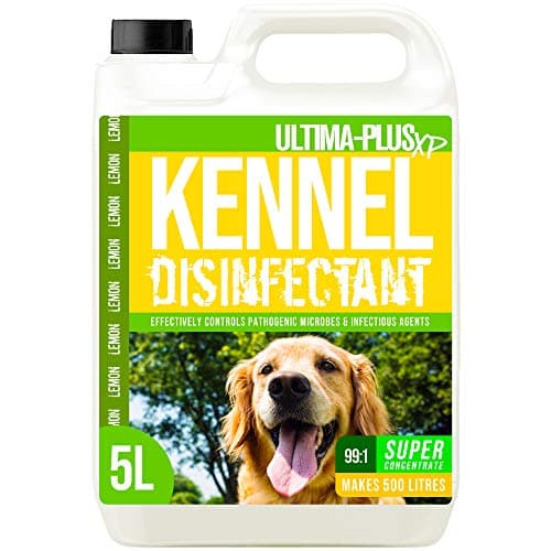 Image of ULTIMA-PLUS XP Kennel Kleen - Concentrated Formula Kennel Cleaner, Disinfectant, Sanitiser & Deodoriser, For use in Kennels, Catteries, Hatches and More, Lemon Fragrance, 5L