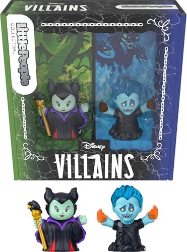 Image of Fisher-Price Little People Collector Disney Villains Maleficent & Hades Special Edition Set for Movie Fans, 2 Figures in a Display Package