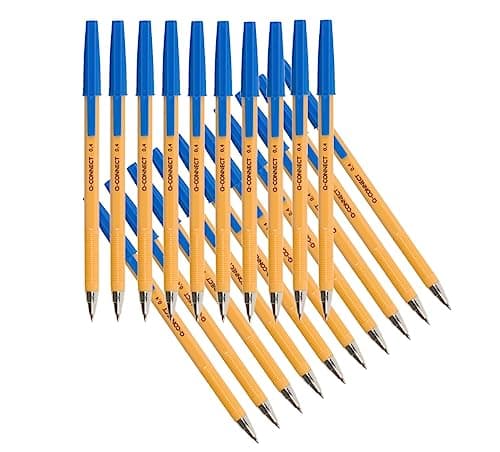 Image of Q-Connect Fine Ballpoint Pen - Blue (Pack of 20)