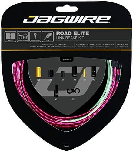 Image of Jagwire Road Bike Elite Link Complete Brake Cable Kit - Red